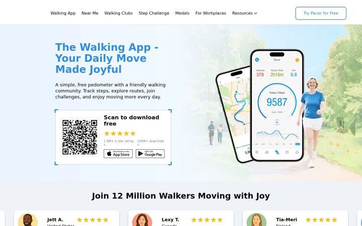 Screenshot of mypacer.com