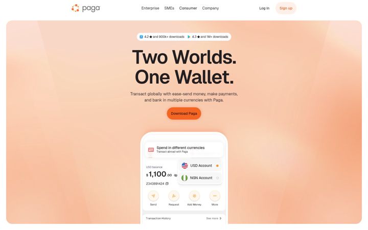 Screenshot of mypaga.com