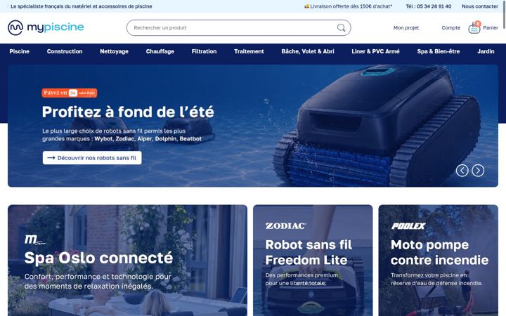 Screenshot of mypiscine.com