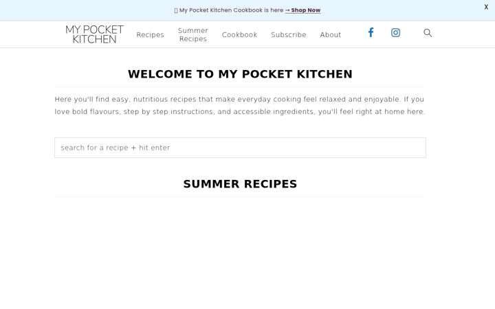 Zrzut ekranu mypocketkitchen.com
