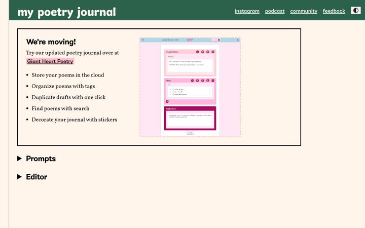 Captura de ecrã de mypoetryjournal.com