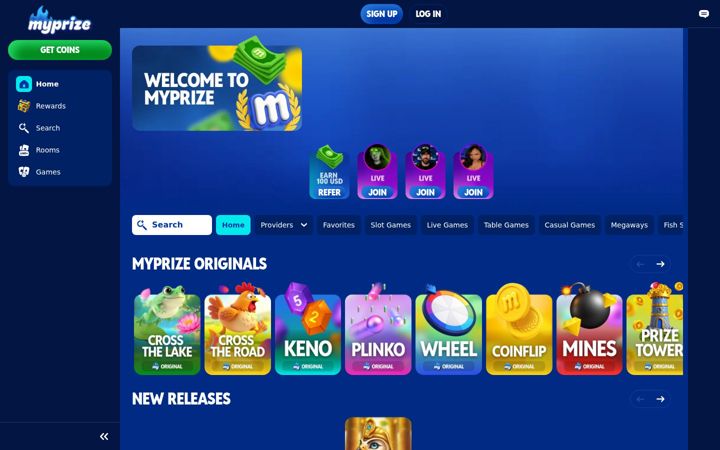 Screenshot of myprize.io