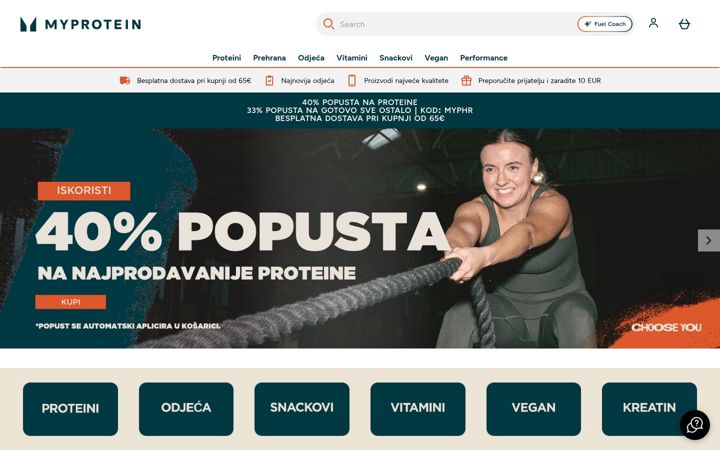 Screenshot of myprotein.hr