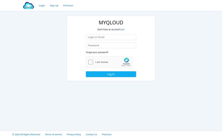 Screenshot of myqloud.org