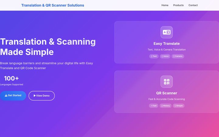 Screenshot of myqrscanner.com