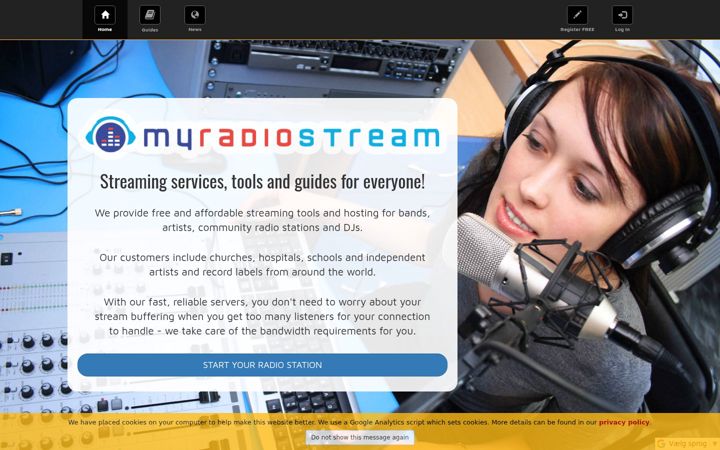 Screenshot of myradiostream.com