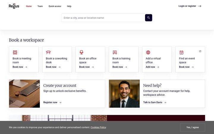 Screenshot von myregus.com