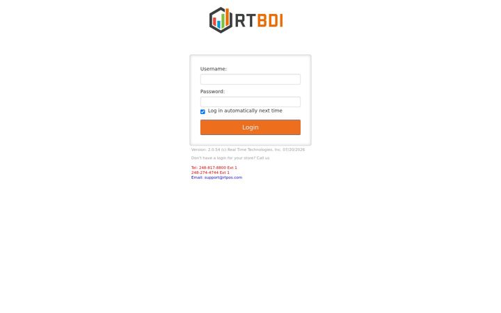 Screenshot of myrtpos.com