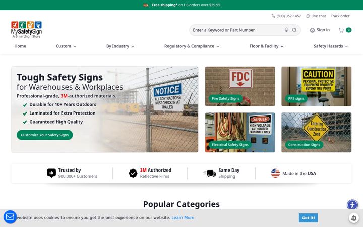 Screenshot of mysafetysign.com