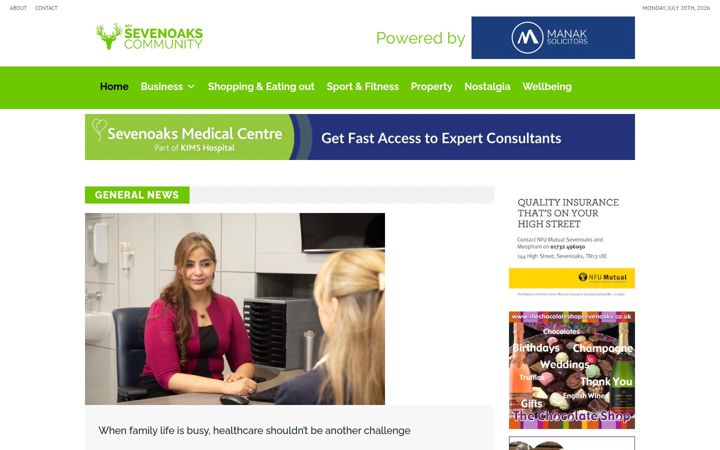 Screenshot of mysevenoakscommunity.com