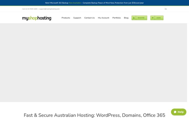 Screenshot of myshophosting.com