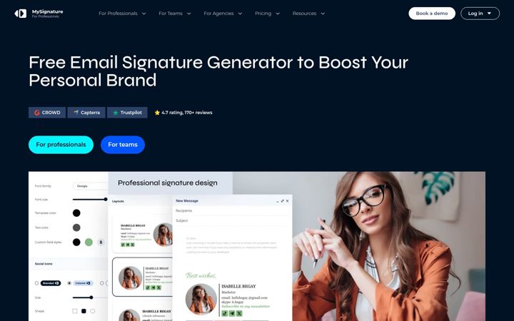 Screenshot of mysignature.io