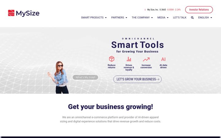 Screenshot of mysizeid.com