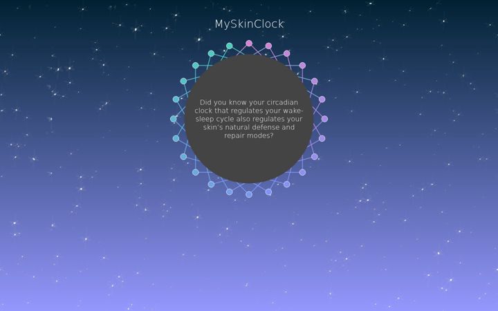 Screenshot of myskinclock.com