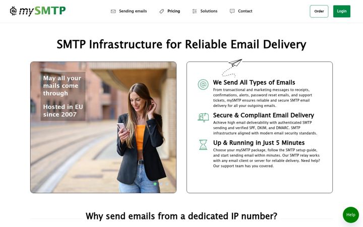 Screenshot of mysmtp.com