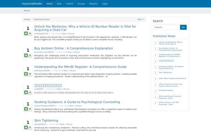 Screenshot of mysocialfeeder.com