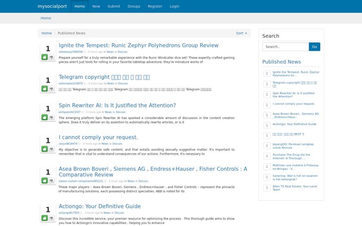 Screenshot of mysocialport.com