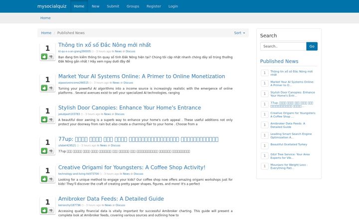 Screenshot of mysocialquiz.com