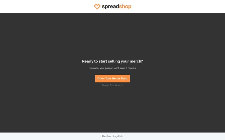 Ekrānuzņēmums no myspreadshop.com