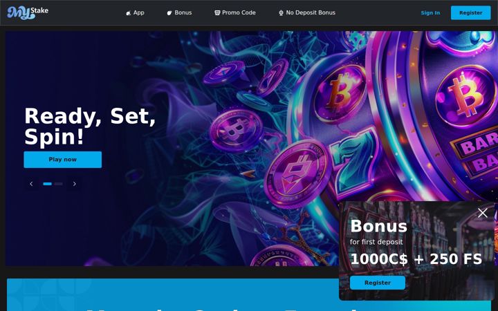 Snimka zaslona za mystakeslots.com