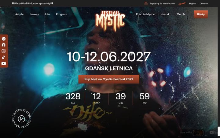 Képernyőkép: mysticfestival.pl