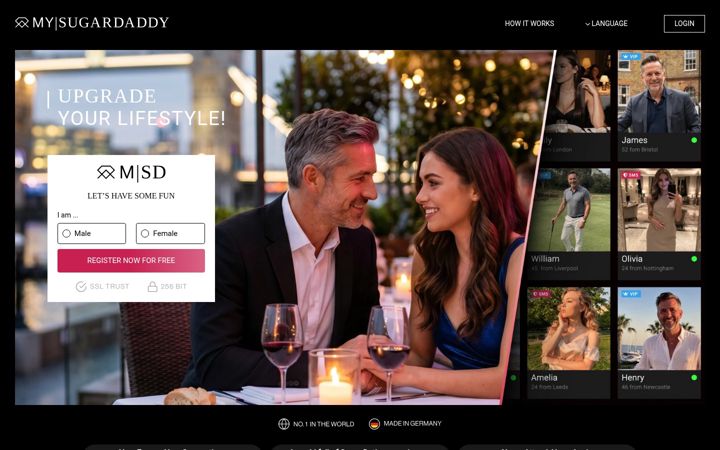 Screenshot of mysugardaddy.com
