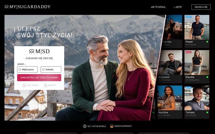 Screenshot of mysugardaddy.pl
