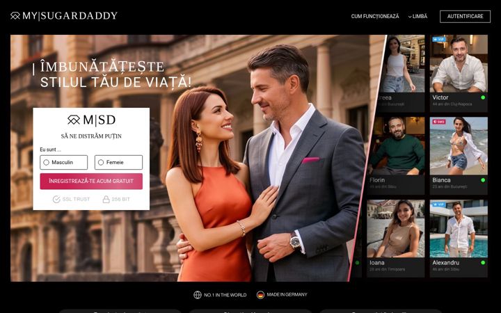 Screenshot of mysugardaddy.ro