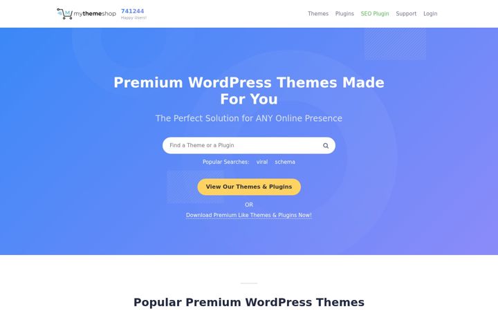 Snimka zaslona za mythemeshop.com