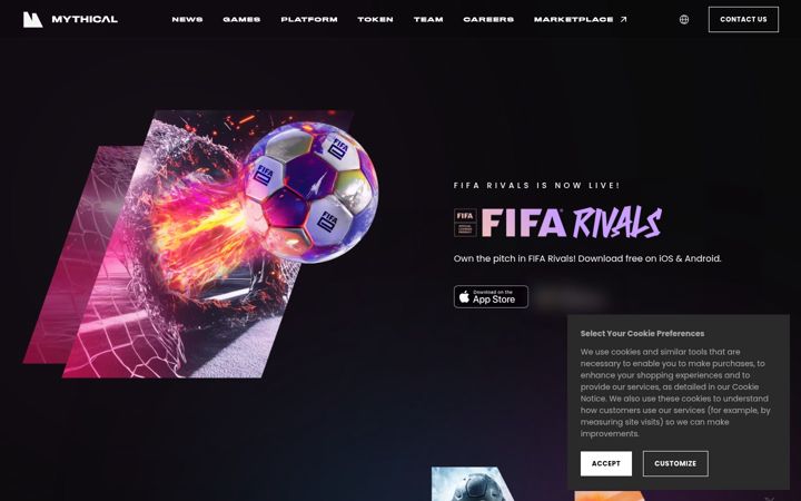 Screenshot of mythical.games