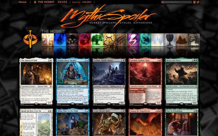 Screenshot of mythicspoiler.com