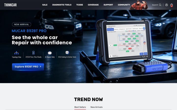 Screenshot of mythinkcar.com