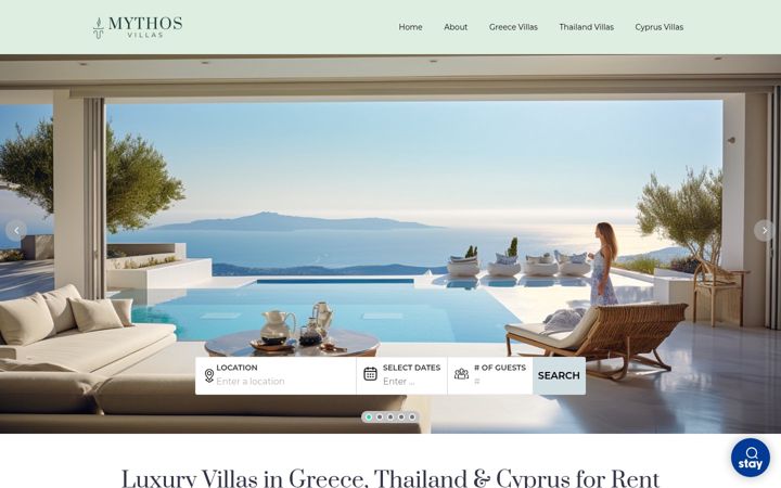 Screenshot of mythosvilla.com