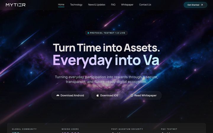 Captura de ecrã de mytier.io