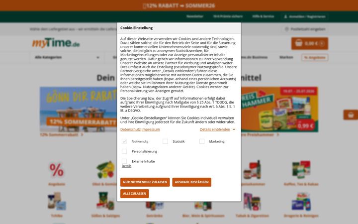 Screenshot of mytime.de