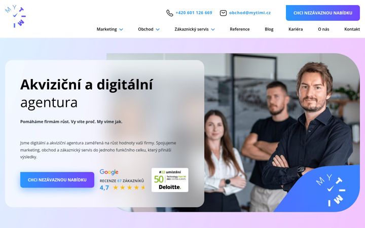 Screenshot ta' mytimi.cz