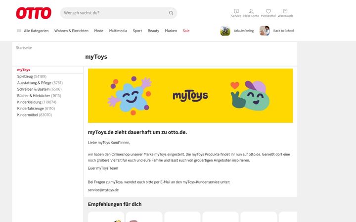 Screenshot of mytoys.de