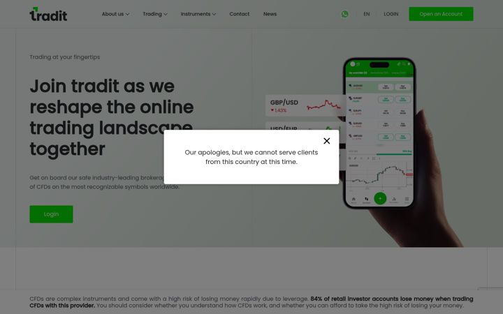 Screenshot ta' mytradit.com