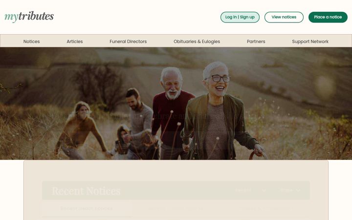 Screenshot of mytributes.com.au