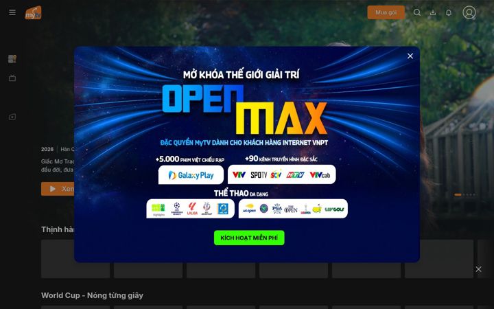 Screenshot of mytv.com.vn