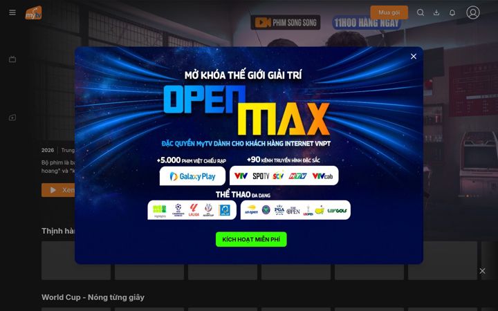 Screenshot του mytv.vn
