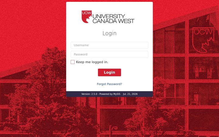 Screenshot ta' myucwest.ca