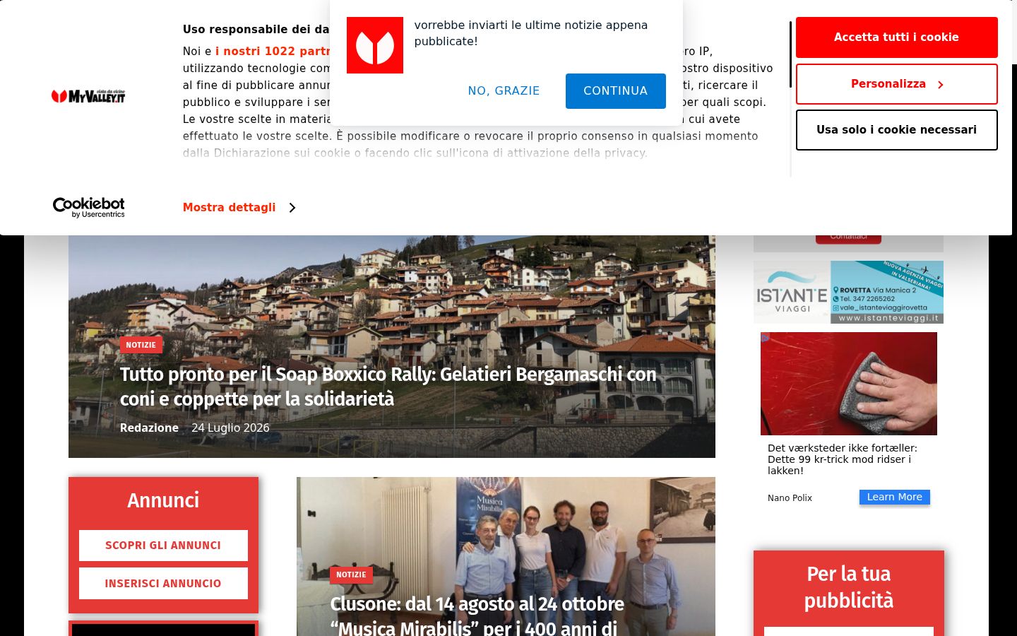 Sutikimo reklamjuostės, rodytos prieš bet kokią sąveiką, ekrano kopija