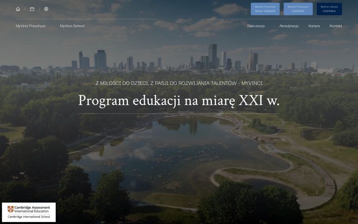 Skjermbilde av myvinci.edu.pl