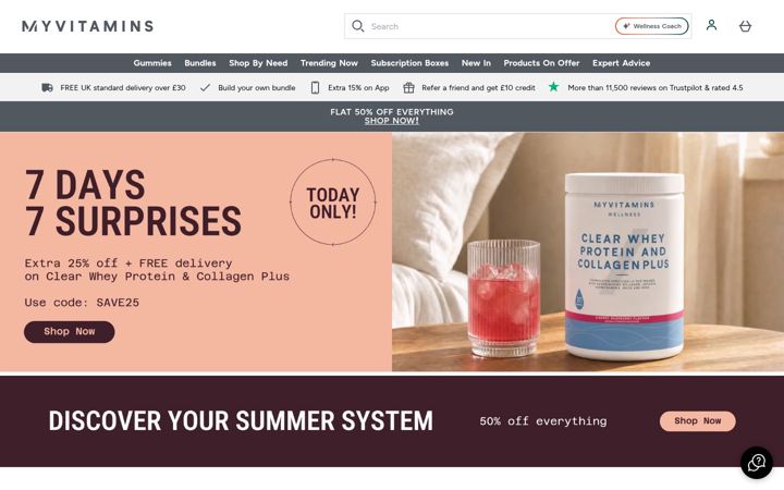 Screenshot of myvitamins.com