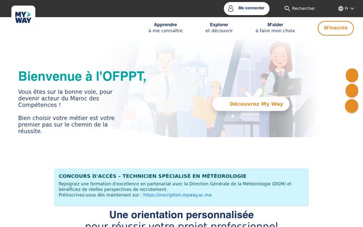 Screenshot of myway.ac.ma