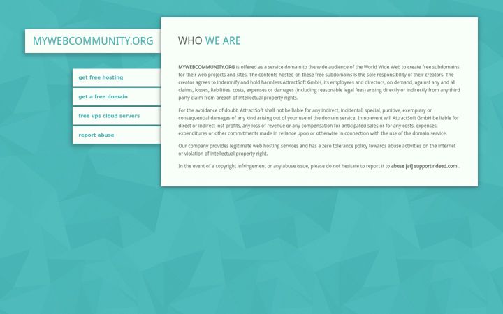 Zrzut ekranu mywebcommunity.org