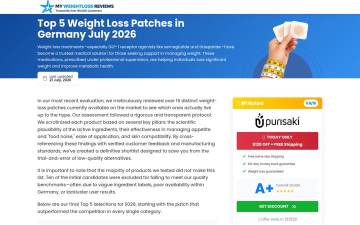 Screenshot of myweightlossreviews.com