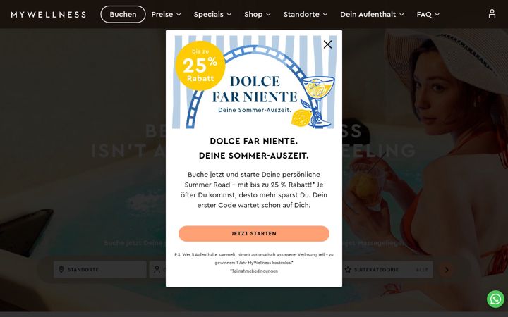 Screenshot of mywellness.de