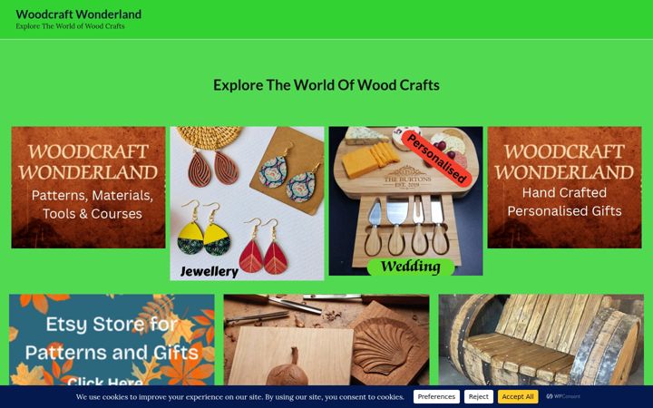 Screenshot of mywoodcraftwonderland.com